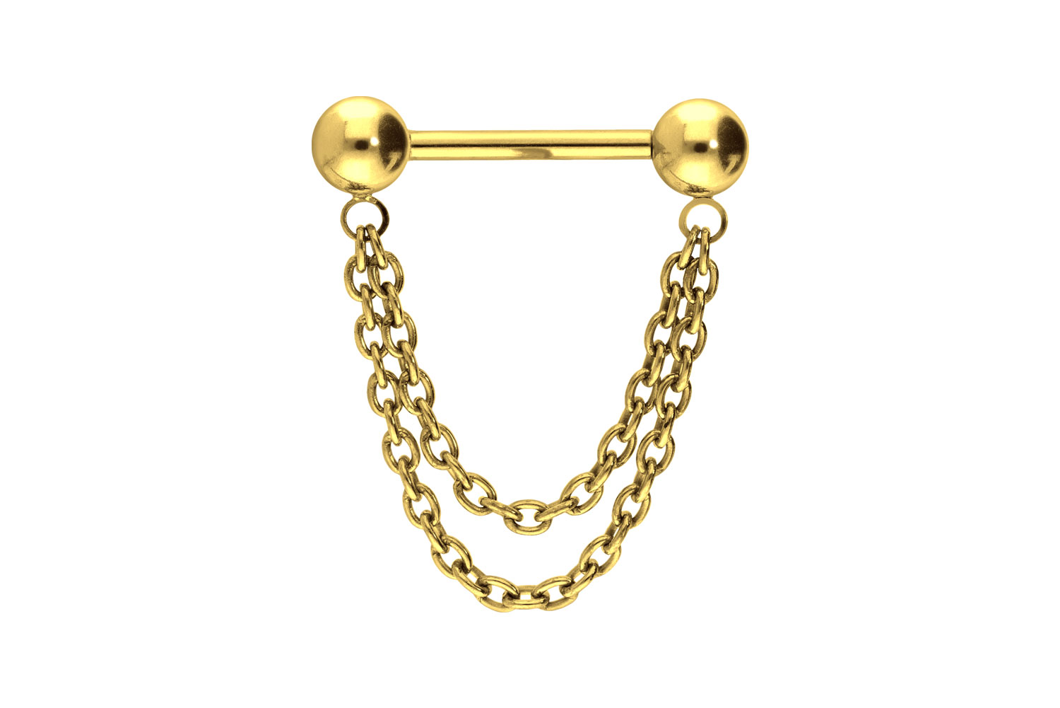 Titan Barbell Piercing mit Push Fit 2 KETTEN